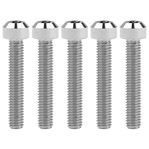 Image of Titanium Torx Square Head M6 x 10 15 20 25 30 35 40 45 50 60 65 70 80mm Screw Pack of 5 (Normal Titanium, M6x35mm)