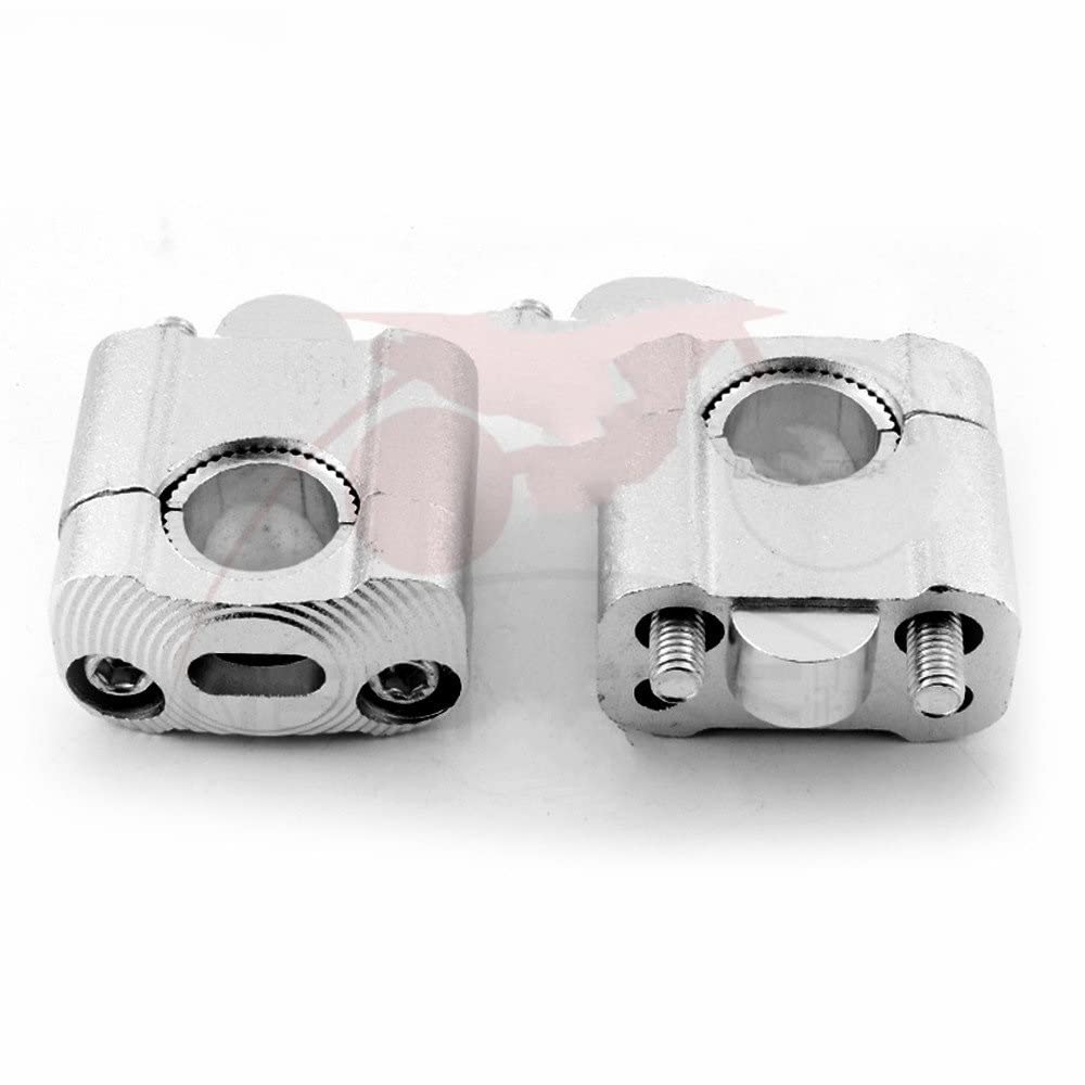 Moto Manillar Riser Para 7/8 "1-1/8 Pit Moto 2 Piezas CNC 22mm 28mm Todoterreno Motocicleta Barra Abrazaderas Manillar Elevadores Adaptador Elevador Barra Manillar(4)