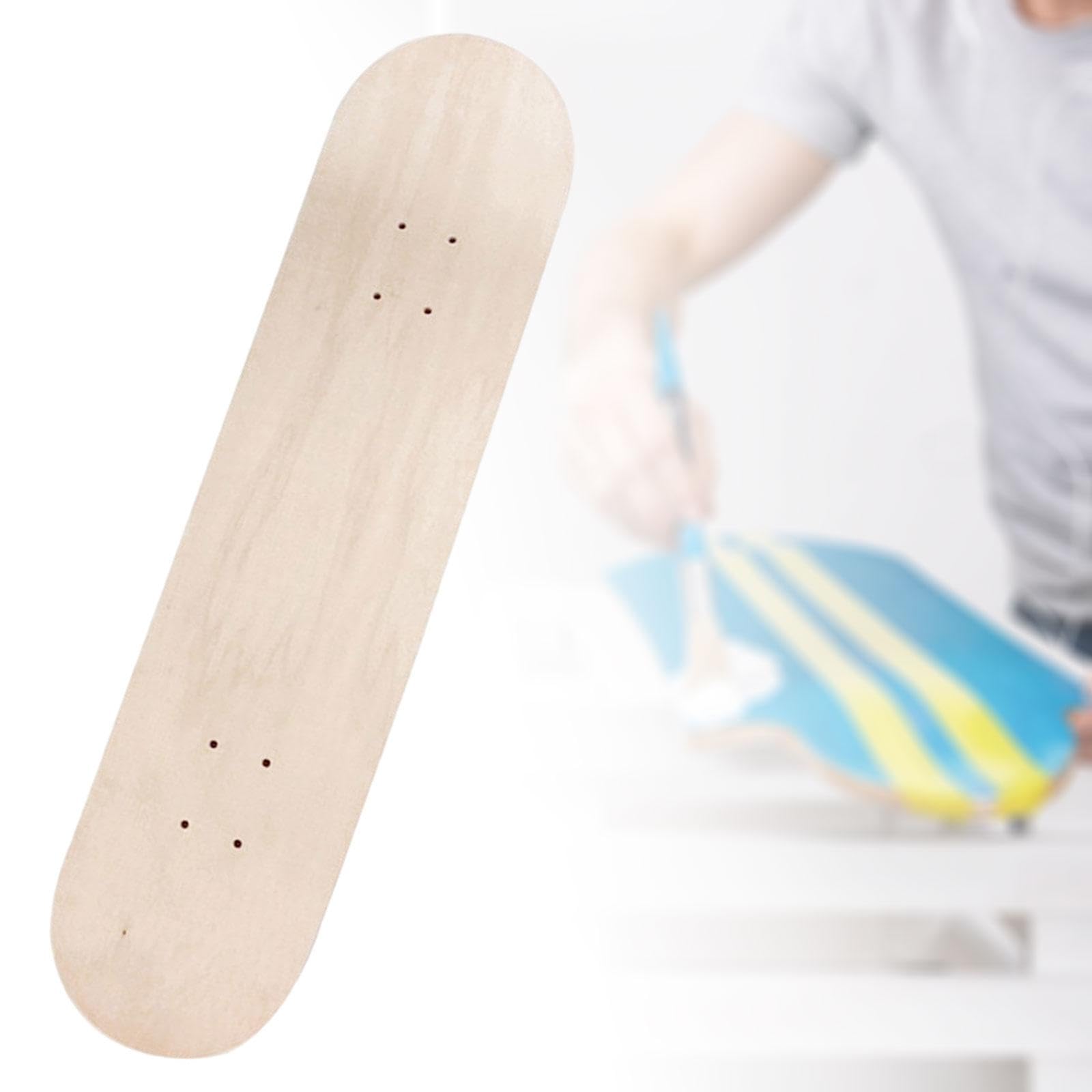 predolo Holz-Skateboard-Deck, Kunst-Malbrett, leeres Longboard-Deck, Kinder-DIY-Skateboard für Kinder