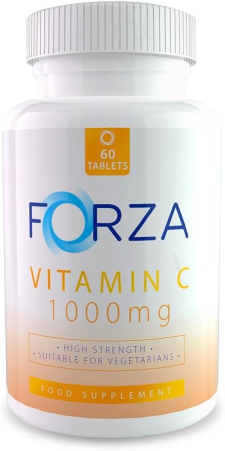 Forza Vitamin C Tablets - High Strength Vitamin C 1000mg - Vitamin C Capsules - Two Month Supply - 60 Tablets