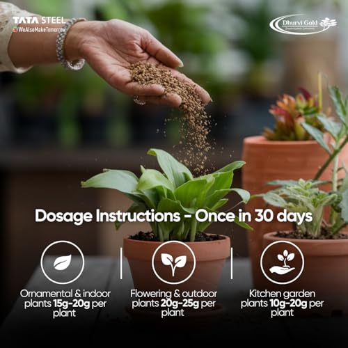 Dhurvi Gold by Tata Steel - Enriched Micronutrient Mix for Live Plants, Indoor and Outdoor Garden - 1 KG - Image 5