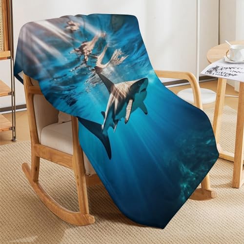 Manta de franela de tiburón gris de 180x200 cm para sofá 5