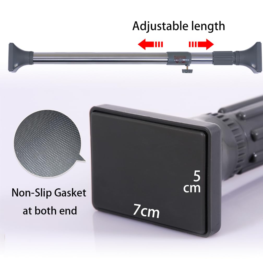 Hershii Dusche Teleskopstange ohne Bohren Fensterstangen mit Spannung Verstellbare Duschvorhangstange 114.5-170cm, Ø 29,4/25,4mm, rostfreier Stahl, für ihre Gardinen, Garderobe, Trennwand und Balkon