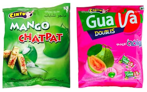 Image of CINTU Mango Chatpat Candy - 2 Packs - Pack of 160 Pieces and Cintu Double Guava Candy - Pack of 150 Pieces