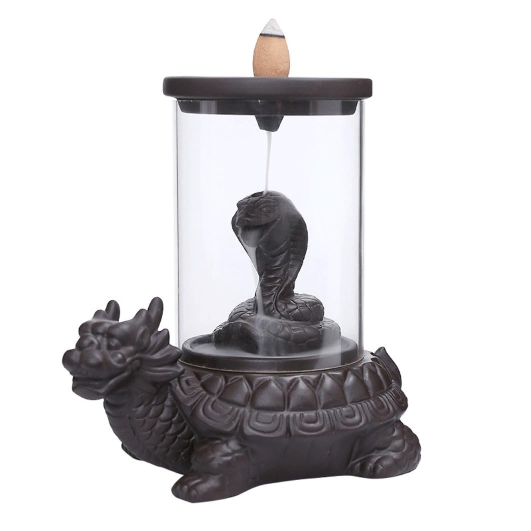Brûleur encens serpent céramique backflow pour décoration maison zen