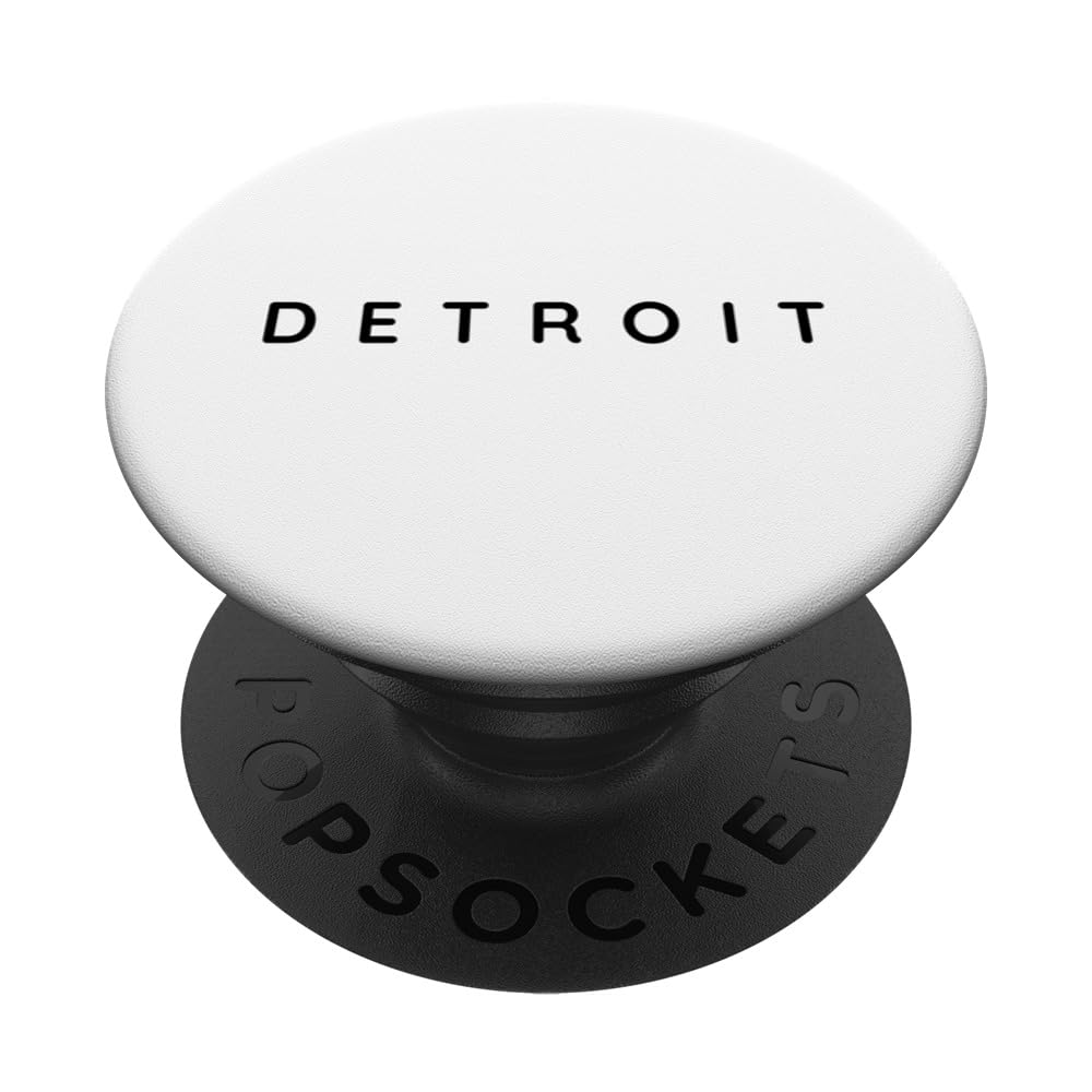 Detroiter / Detroiters / Detroit Modern, Contemporary Font PopSockets Swappable PopGrip, Black