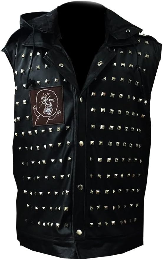 WD 2 Wrench Dedsec Marcus Holloway Vest Watch Dogs 2 Faux Leather Jacket3