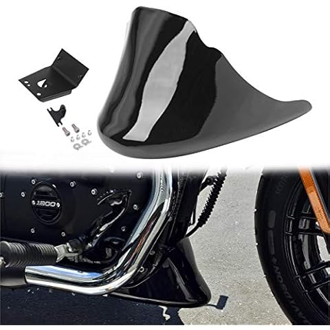 AQIMY Front Spoiler Chin Fairing Air Dam Fairing Cover Bracket for 2004-2014 Harley Sportster XL 883 1200 Roadster Nightster Models Cover