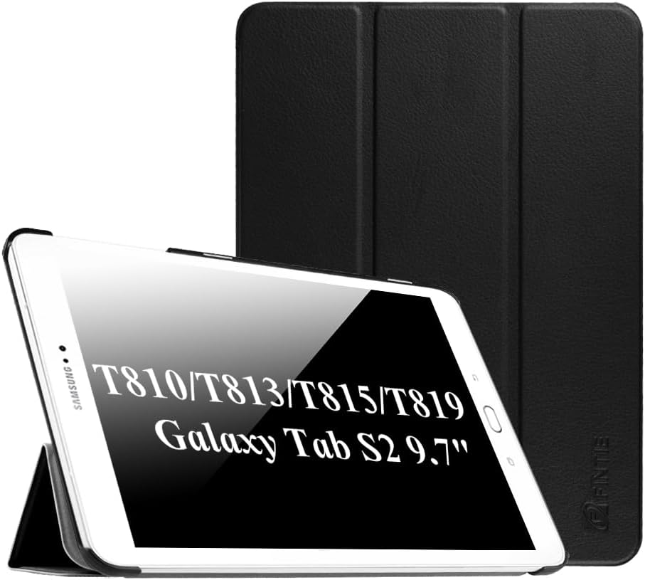 SlimShell Case for Samsung Galaxy Tab S2 9.7-inch Tablet (SM-T813 / SM-T819) - Super Thin Lightweight Stand Cover with Auto Sleep/Wake Feature, Black