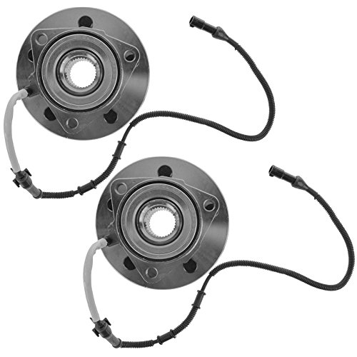 Image of TRQ 2 Piece Front Wheel Bearing & Hub Assembly Set 4WD Compatible with 2000-2004 Ford F-150 2004 F-150 Heritage