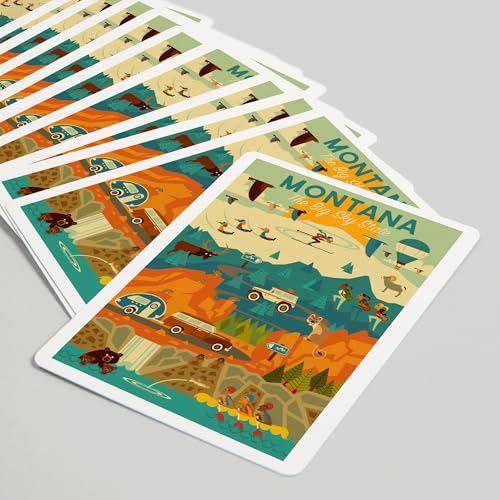Juego de 52 cartas estilo Poker Montana miniatura 5