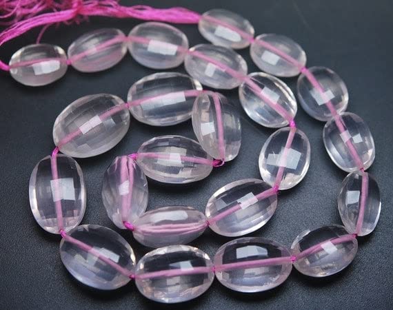 Quartz rose facetté haut de gamme en pépites de 14 à 22mm pour joaillerie