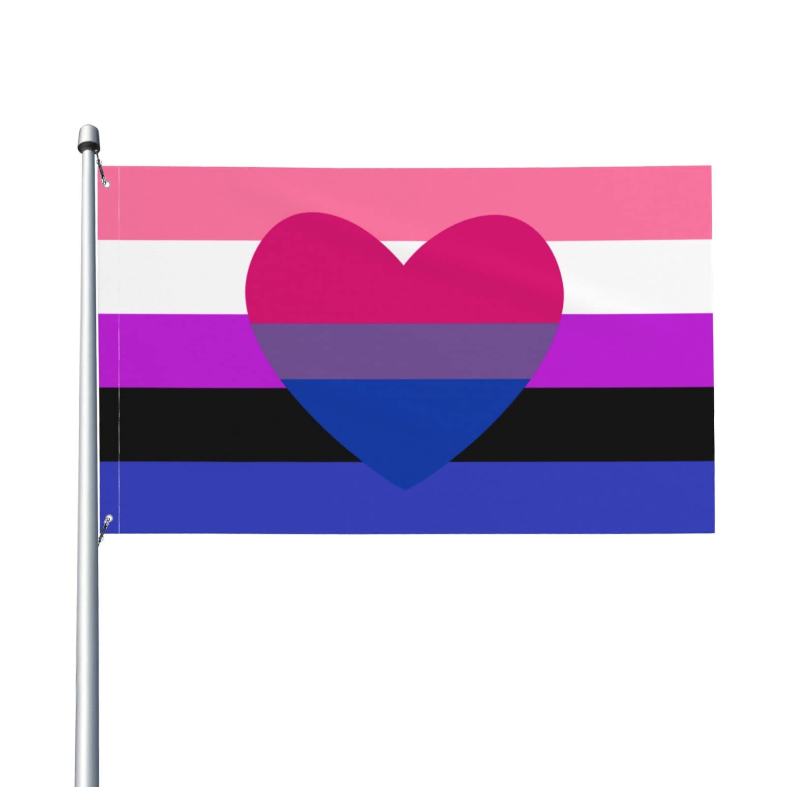 Bandiera Da Tavolo LGBT Genderfluid - 21x14cm Con Base Nera, AZ FLAG