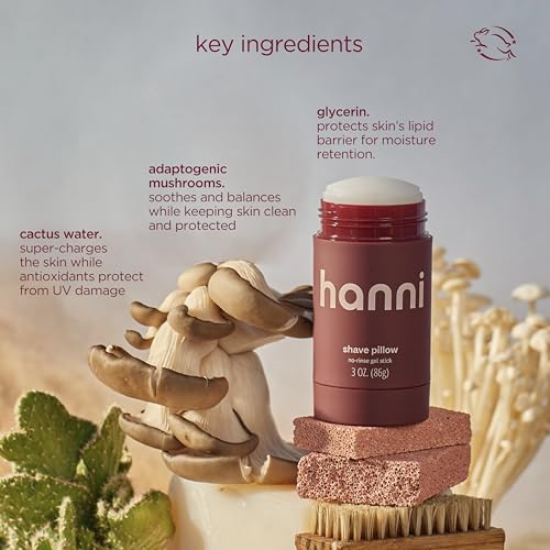 HANNI Shave Pillow, Shaving Gel for Women and Men, Hair Removal Products for Pubic, Body Hair or Legs, In-Shower/Waterless Razor, Travel Friendly Skin Care Moisturizer, Women's Grooming, 3 oz - Image 5