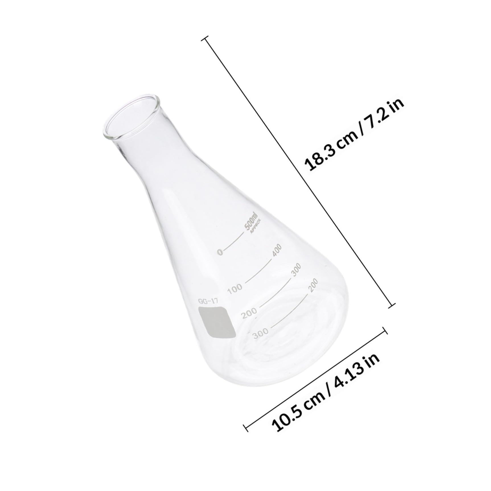 Conjunto de 4 Matraces Cónicos de Vidrio de Borosilicato para Experimentos en Clase de Química Medición Precisa y Diseño Práctico para Estudiantes