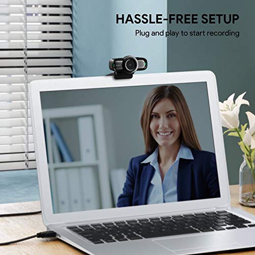 AUKEY Autofocus Webcam 1080p Full HD with Noise Reduction Microphones, USB Webcam for Online Class, Zoom Meeting Skype Facetime Teams, PC Mac Laptop Desktop [Upgraded] - Thumbnail 4