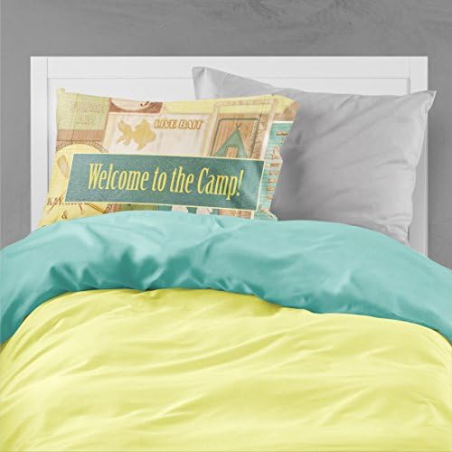 Caroline's Treasures SB3080PILLOWCASE Welcome to The Camp Fabric Standard Pillowcase Lightweight Super Soft Easy Care Decorative Artwork Pillowcase, Standard image 4