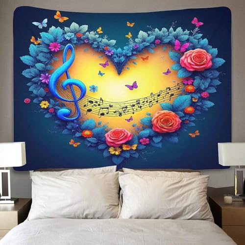 Tenture 3D fleurs d'amour grand format pour décoration esthétique