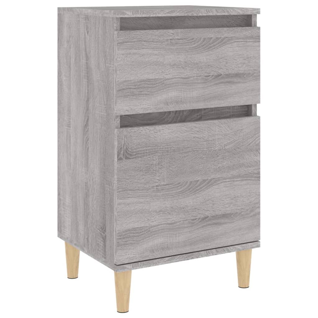 Table de chevet gris sonoma 40x35x70 cm avec compartiment de rangement en bois