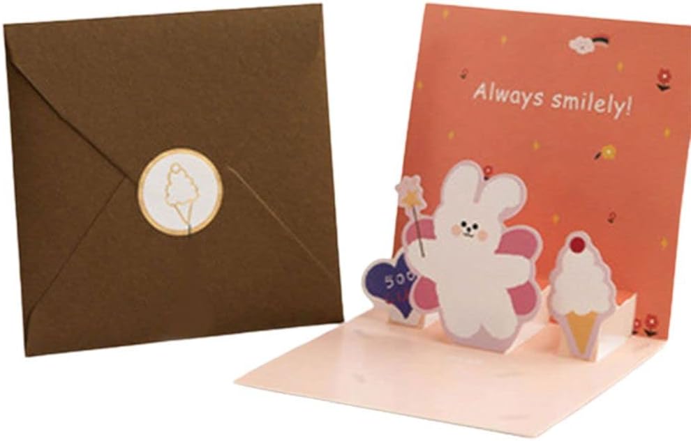 雰囲気を高める ファッション かわいい 手書き ポップアップ 誕生日プレゼント グリーティングカード 3d 4 Anbx Net