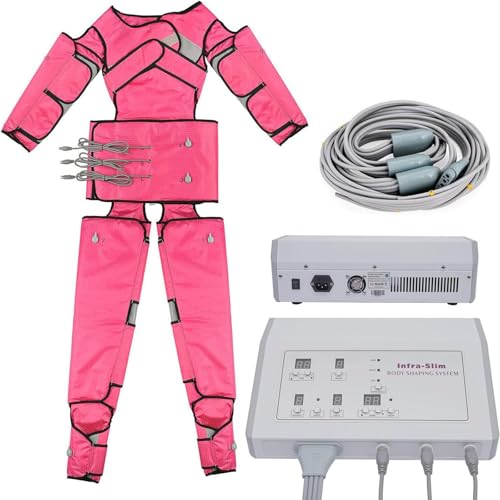 LSBHPPD Traje Adelgazante presión Aire para Masaje Drenaje linfático, Adelgazamiento Corporal y pérdida Peso,Ideal para piernas,Brazos, Cintura,presoterapia eficaz para relajación Muscular,Pink