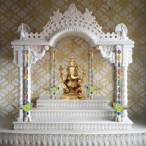 Image of CREYENTES Torans For Entrance Main Door For Stylish Decoration Hangings Home Thoranam Traditional Bandarba(Terracotta Parrot),92 Cm
