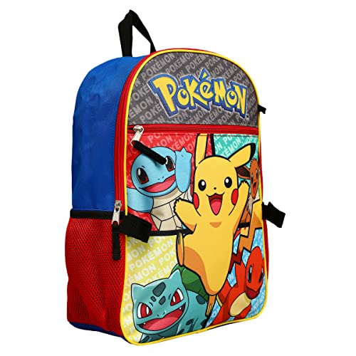 Conjunto de mochila Pokemon Starter Characters, 5 peças, Personagem inicial de 5 peças, OSFA, Person