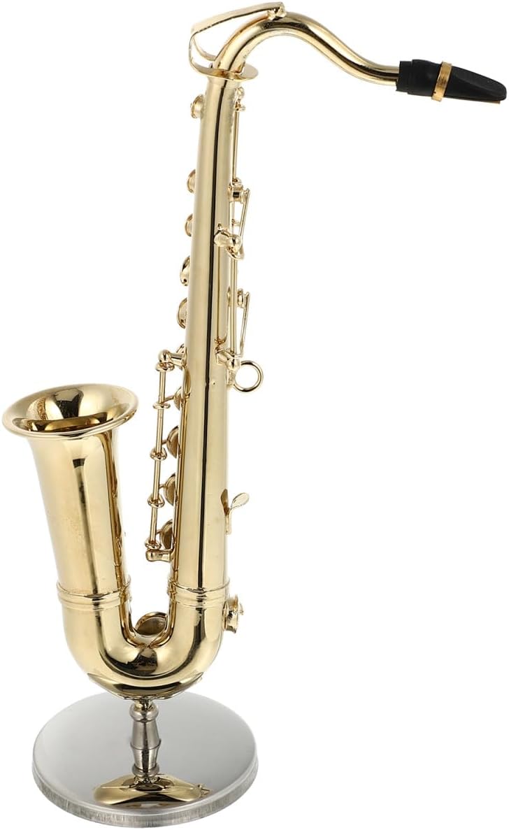 Cabilock Realistic Saxophone Lyre Mini Saxophone Adornment Stand for Music Enthusiasts