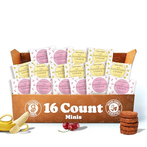 Love + Chew Superfood Mini Vegan Cookies, Gluten Free, 3-4g