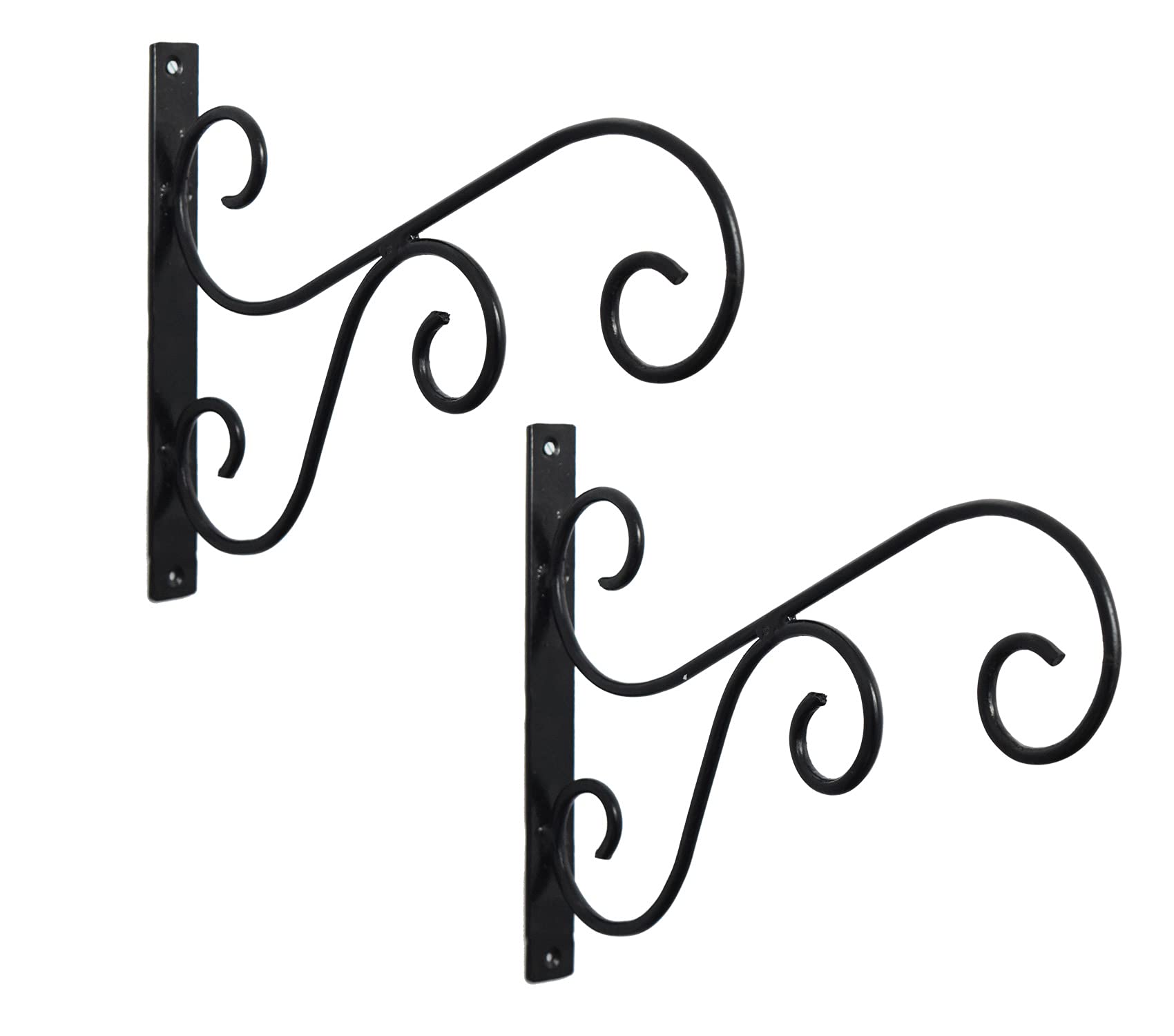 Woodiva Metal Wall Hook Hanging Plant Bracket | Decorative Straight Plant Hanger for Pots, Bird Feeders, Planters, Lanterns, Cotton, Wind Chimes – Indoor/Outdoor, Antique Finish (Pack of 2)-image-48