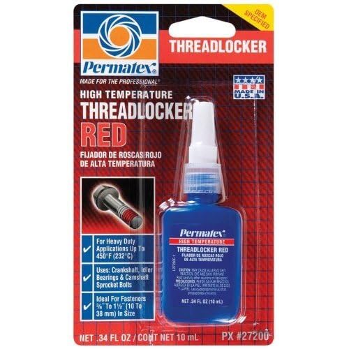 Permatex 4 Pack 27200 High Temperature Threadlocker RED - 10 ml Bottle