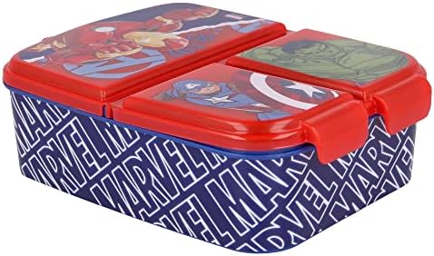Avengers - Vengadores, 3 przegródki, pudełko na lunch dla dzieci, do szkoły, pudełko na lunch dla dzieci