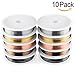 Copper Wire for Jewelry Making 26Gauge, Artistic Craft Wire 10 Pack 5 Colors
