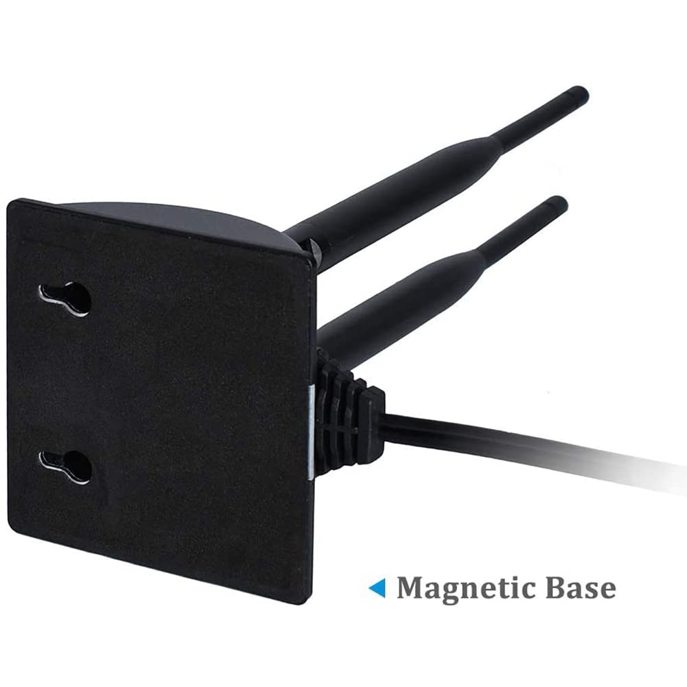 L44CS antena WiFi Dualband 2,4 GHz i 5,8 GHz, 2 x 6dBi RP-SMA wzmacniacz sygnału z podstawą magnetyczną i przedłużaczem 3 m do kart PCI i routerów