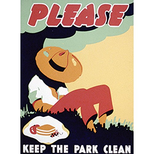 Affiche Please Keep The Park Clean pour sublimer un grand mur vide style vert