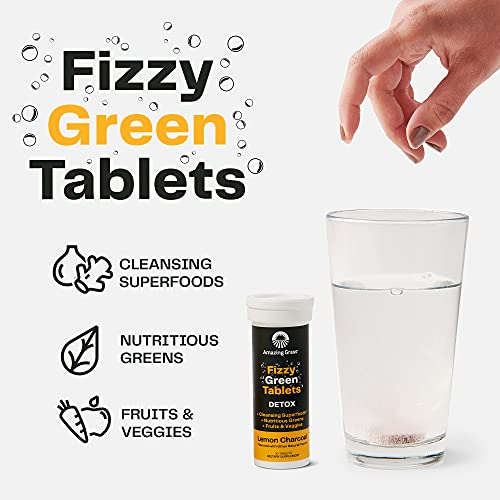 Amazing Grass Fizzy Green Tablets Detox Lemon Charcoal: Water Flavoring Tablet with Detoxifying Greens & Antioxidants… - Image 4