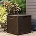 Suncast 60 Gallon Resin Outdoor Patio Storage Box, Water-Resistant Deck Storage Container, for Cushions, Garden Tools, and Outdoor Accessories, Java, Made in the USA