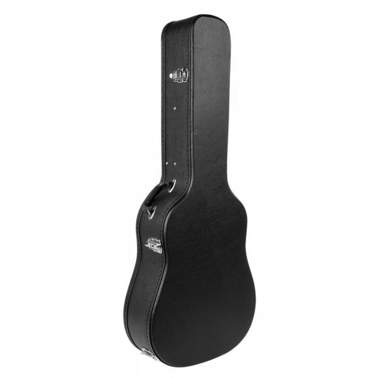 Custodia Rigida per Chitarra Robusto, Custodia Per Chitarra Folk Da 40/41 Pollici In Legno E Pelle PU, Nera