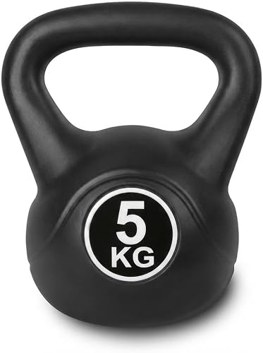 Heavy Duty Rubber Coated Kettlebell - Premium Cast Iron Fitness Weight for Strength Training, HIIT, Home Gym Workouts & Full Body Fitness