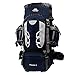 Mooedcoe 75L Mochila Senderismo Tactica Mochila Hombre Impermeable de Trekking Viaje Montaña Acampada Escalada (Azul Oscuro)