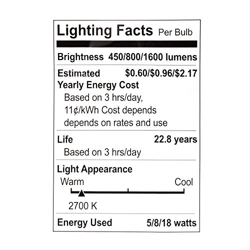 Philips Led 3-Way A21 Frosted Light Bulb: 1600-800-450-Lumen, 2700-Kelvin, 18-8-5-Watt (100-60-40-Watt Equivalent), E26D Base, Warm White, 1-Pack #TOP2