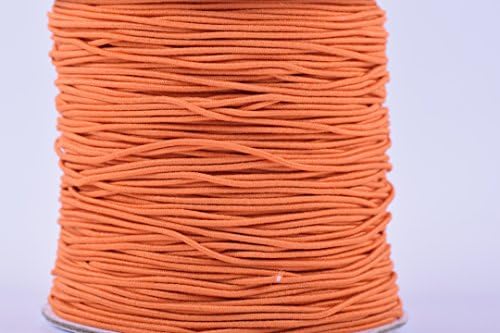 KONMAY Rubber Elastic Cord for Jewelry Making, 1 Roll 45 Meters 1.5mm Rainbow Round Stretchy String for Bracelets, Beading and Crafting