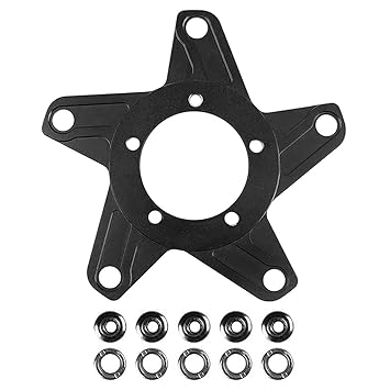 Ketsicart Electric Bicycle Mid Motor Chainring Spider Chain Ring Adapter Replacement for Bafang Ebike BBS01 BBS02
