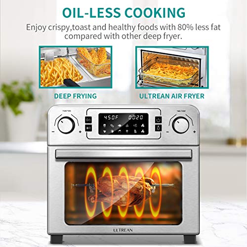 Ultrean 10in1 Toaster Oven with Rotisserie, Dehydrator, Bake and Air