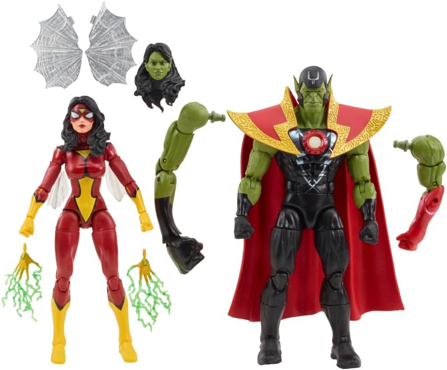 Hasbro Marvel Legends Series Figures - 6" Figures with Accessories - Skrull Queen & Super-Skrull - F7085