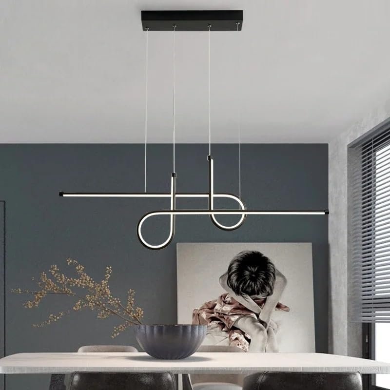 Lustre moderne pour îlot de cuisine et table à manger style suspension contemporaine chic