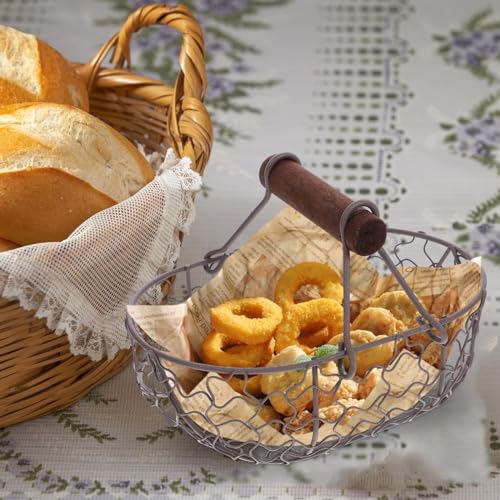 Panier de rangement en fil de fer avec poignée pour cuisine - 6