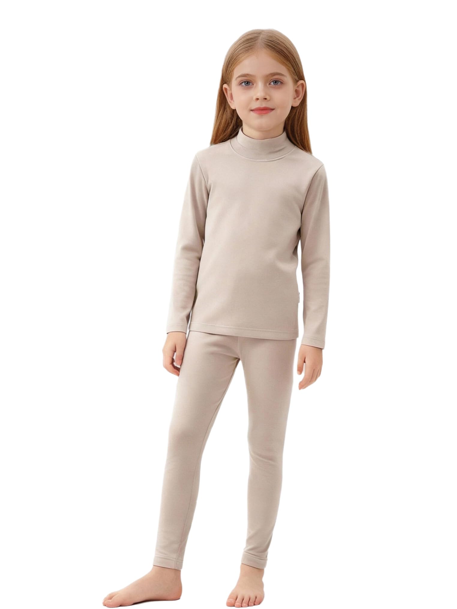 Freebily Set di Biancheria Termica Sci Bambina e Bambino Set Intimo Termico Base Layer Top Thermal T-Shirt Felpa Maglia + Leggings Pantaloni Calzamaglia Invernali