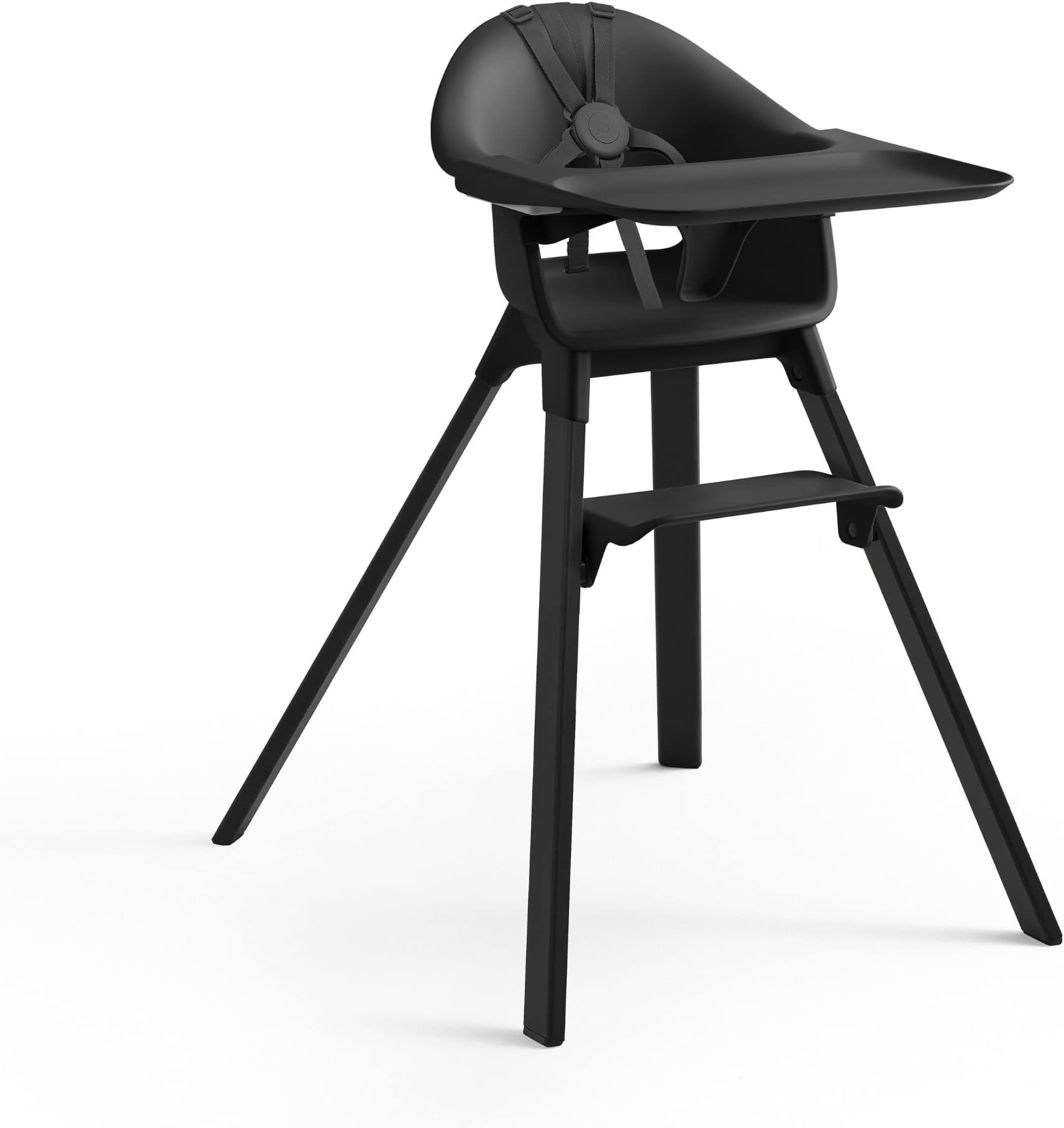 Stokke Clikk High Chair, Midnight - All-in-One High Chair with Tray + Harness - Light, Durable & Travel Friendly - Ergonomic with Adjustable Features - Best for 6-36 Months or Up to 33 lbs