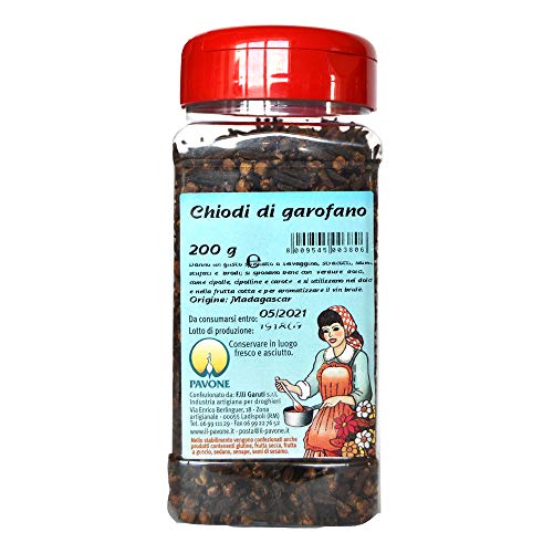 200 gramos de clavos de garofano en dispensador para elaboración de repostería y cocina.